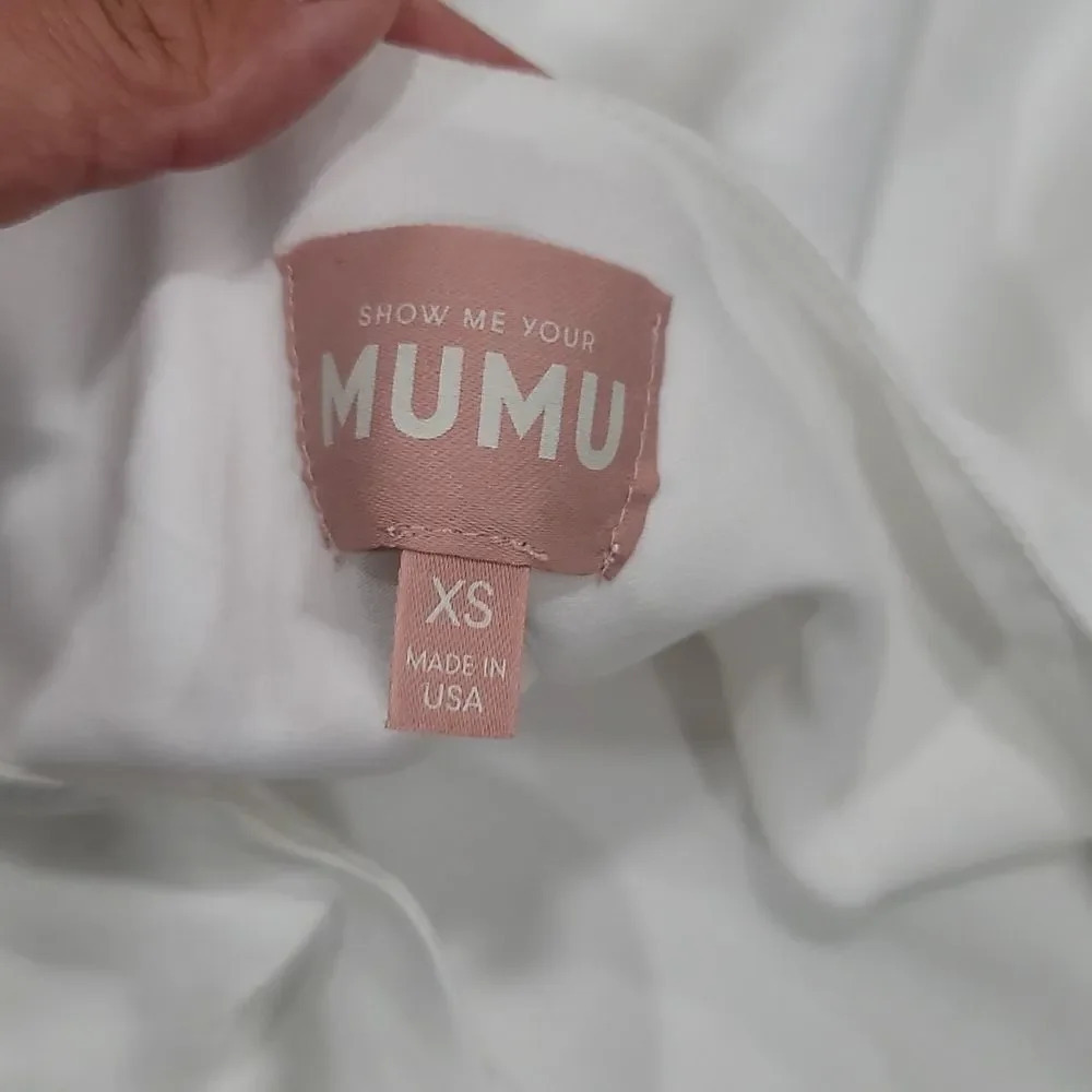 NWOT SHOW ME Your MuMu Jasmine Halter Mini Dress in Ivory Luxe Satin - Picture 12 of 13